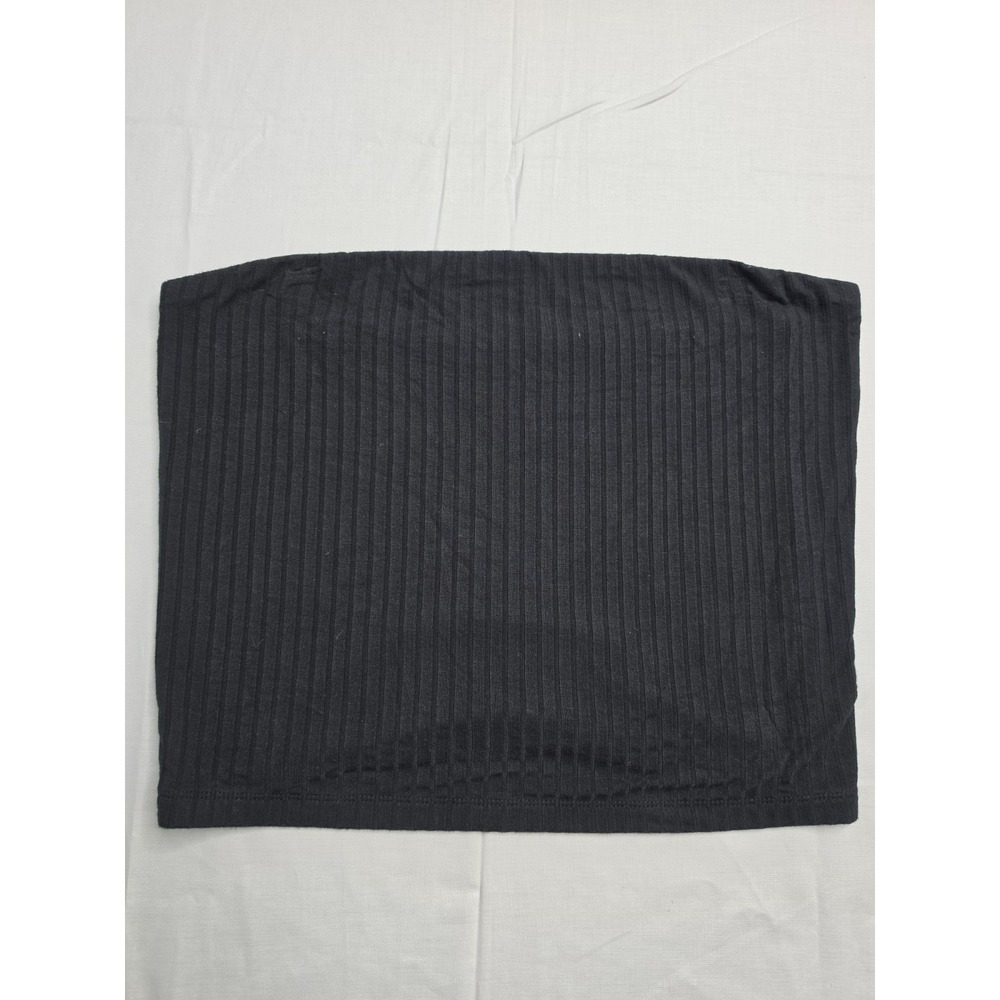 American Eagle Outfitters Tube Top Women's Large Black Soft & Sexy Rib Stretch